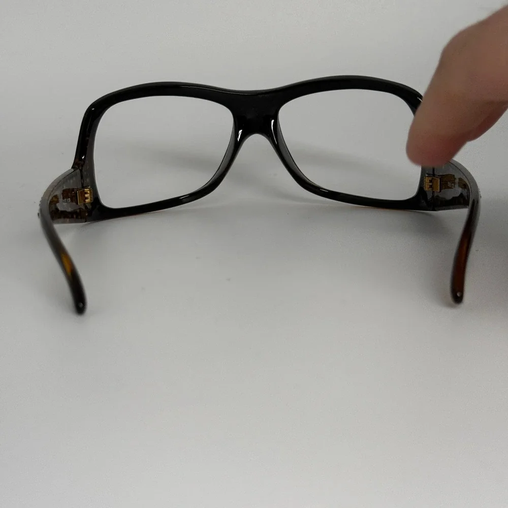 SEE Eyewear 6139 5181‎ Col.4126 Black Amber Studded Eyeglass Frames Italy 22292